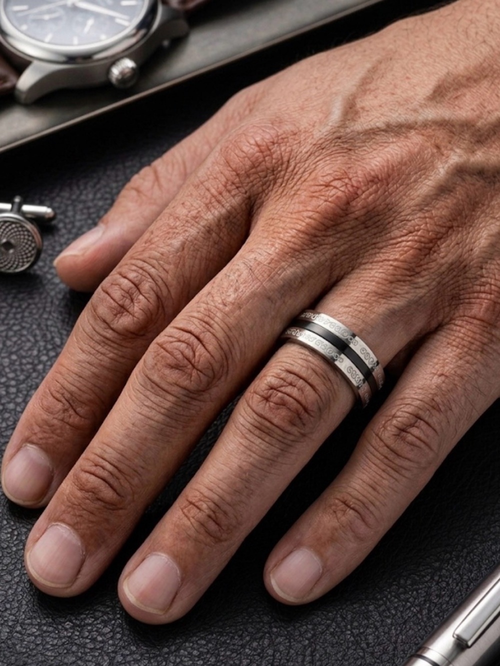Inori | Stainless Steel Designer Ring | Size 11.5